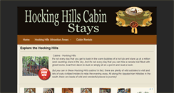 Desktop Screenshot of cabins.heartofhocking.com